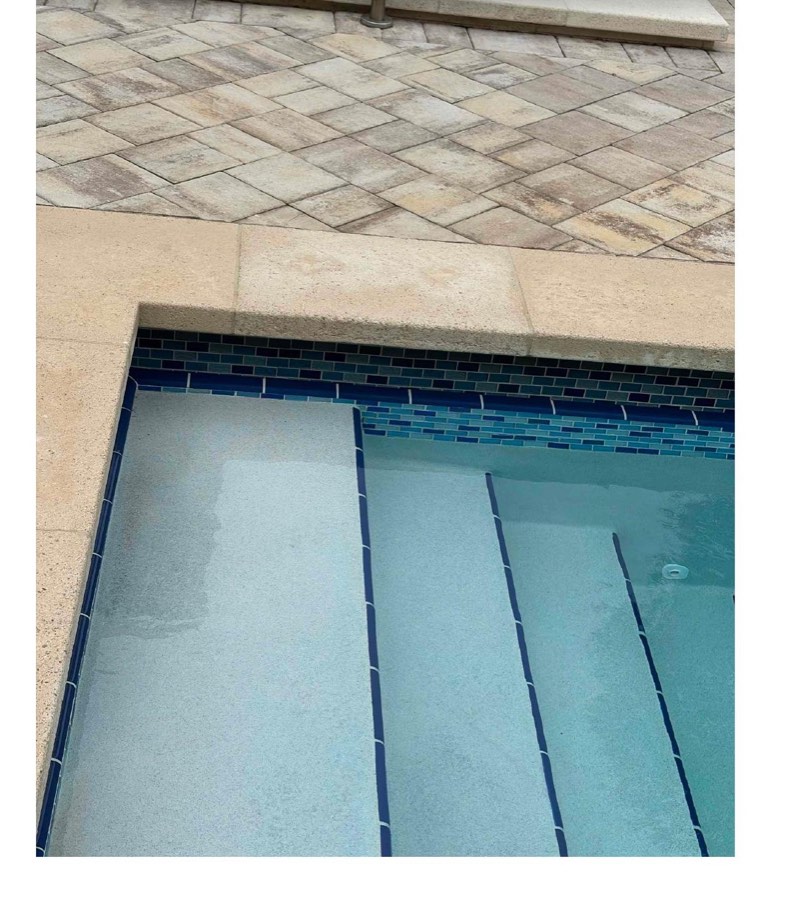 Clean pool and spa coping after chemical cleaning